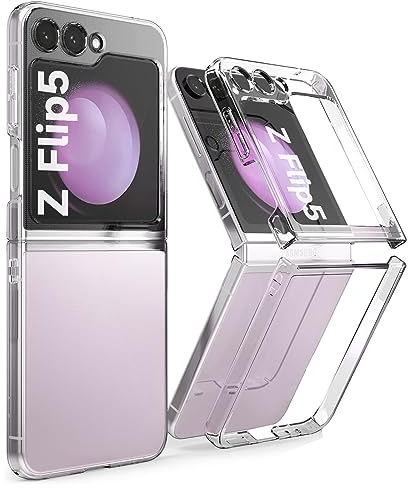 Crystal Clear Hülle für Samsung Galaxy Z Flip 5 [Anti-Vergilbung] Dünn Hart PC Handyhülle Cover [Vorne und Hinten] Anti-Gelb Kratzfest Schutz Case für Samsung Galaxy Z Flip 5 5G Transparent