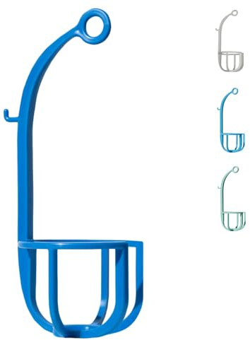 MEDICALAB Stötsäker hård polypropylenbur, universell kompatibilitet med glasflaskor, mediciner eller påsar för infusionsbehandling, stavhållare, blå