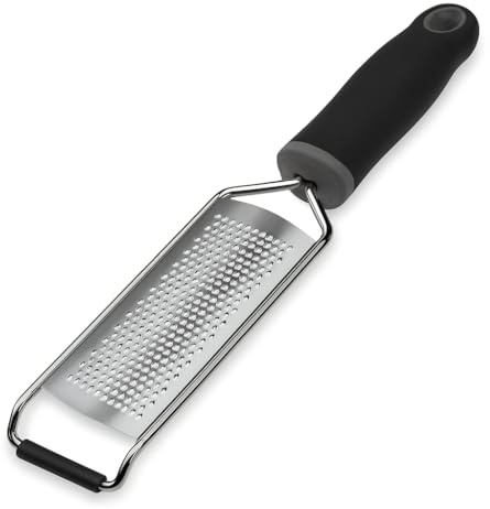 Stainless Steel Ultra Fine Cheese Grater Great for Hard Cheeses, Chocolate, Nutmeg, and Lemon Zest - EJKJ Kitchenware