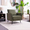 Sicaan Fauteuil de Salon Design Moderne Emma, Fauteuil Velours Côtelé, L.71 x P.75 x H.81 cm, Vert Sauge