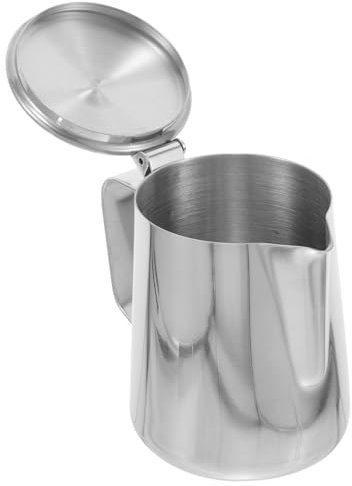 HOMOCONO Tazza Per Schiumare Latte Acciaio Inossidabile Con Coperchio Montalatte Per Caffè Professionale e Domestico Utensile Versatile Per Ricca e Facile Da Usare
