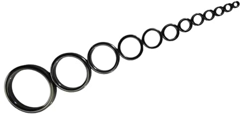 TQUXNGA 48 anillos de guía de cerámica para caña de pescar, accesorios de inserción de ojales, accesorios de inserción de cerámica, accesorios de aparejos de pesca