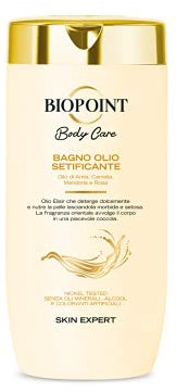 Biopoint - Bagno Olio Setificante, Detergente Doccia Delicato ad Azione Nutriente, Texture Mielosa e Fragranza Orientale, Dona una Pelle Morbida, Elastica e Idratata, 400 ml