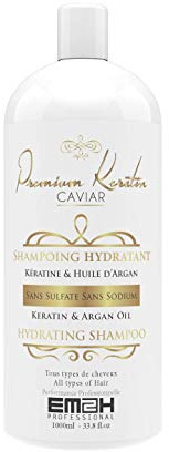 Premium Keratin Caviar Shampoing hydratant à la kératine et l'huile d'argant - sans sulfate - 1000ml