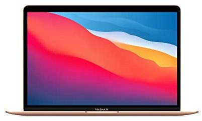 Apple Ordinateur portable MacBook Air 2020 : Puce Apple M1, écran Retina 13′′, 8 Go de RAM, 256 Go de stockage SSD, clavier rétroéclairé, caméra FaceTime HD, Touch ID; Or