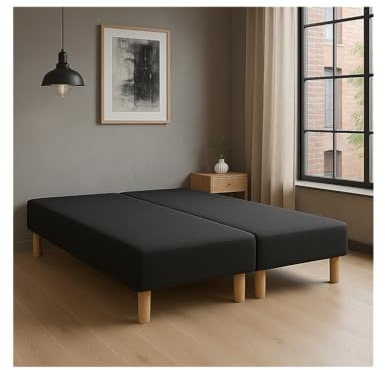 by sommiflex SOMMIER TAPISSIER Noir 90x200x2 (180x200) | Fabrication FRANÇAIS