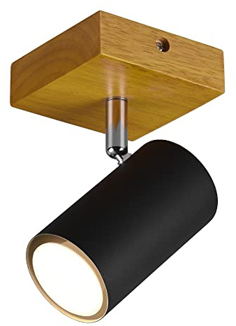 TRIO, Spot, Marley 1xGU10, max.15,0 W Corps: Métal, noir mat L:9,0cm, L:12,0cm, H:16,0cm Montage au plafond et au mur,Sans illuminant,FLEXConnect