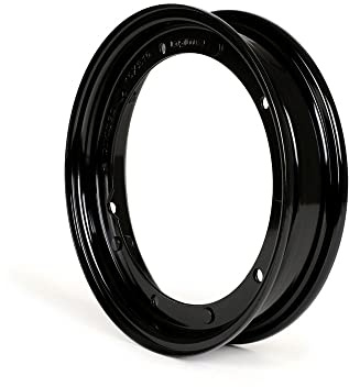 BGM Jante 2.10-10 en acier noir V2.0 compatible pour Vespa V50, 50N, Special, PV, ET3, PK50-125 (S/XL/XL2), PX, T5, Sprint, Rally, GT/GT, LML Star, Deluxe