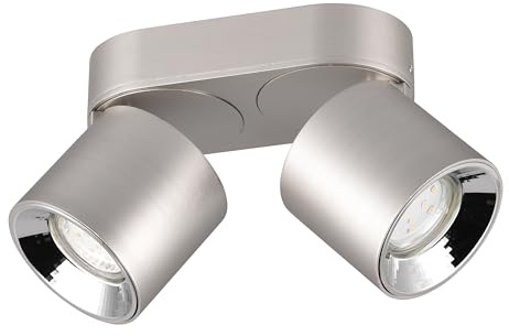 Trio Luminaire encastrable et apparent Guayana 651000207, métal nickel mat, sauf 2x GU10