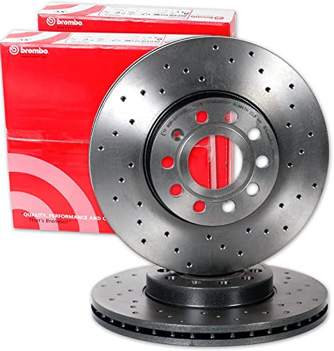 BandelOne enthält Brembo gelochte Sport Bremsscheiben vorne passend für A4 B6 A6 C5 Passat