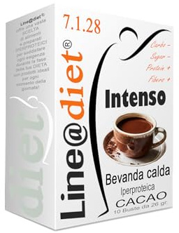 10 preprati in polvere monodose Line@diet per BEVANDE PROTEICHE: 10 CACAO INTENSO