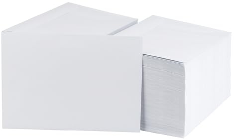 Buste bianche in carta da visita, chiusura autoadesiva, per lettere, matrimoni, biglietti di auguri e inviti. (senza finestra, formato C5 (229 x 162 mm)