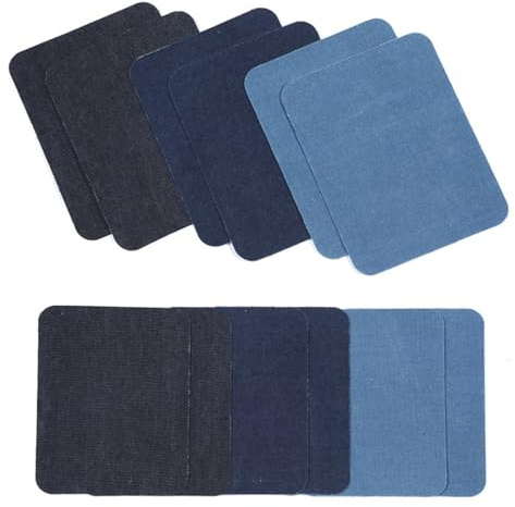 Parches Termoadhesivos Vaquero,12 parches para planchar,parches para interior y exterior,parches vaqueros para planchar para niños adultos(12.5cm x 9.5cm)