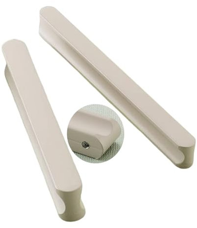 ZYFH8992 2 Stück Möbelgriff Aluminiumlegierung Schrankgriffe Doppelte Bogenkonstruktion Profilgriff SchubladenKnöpfe Türgriff Zugknöpfe für Schlafzimmer Küche Kleiderschrank (Lochabstand 64mm,Grau)