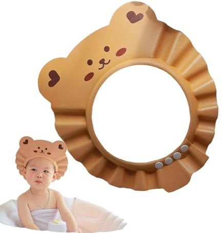 Gorro de baño infantil, visera de ducha para niños, visera de champú de dibujos animados para niños, gorra de lavado de cabello, visera de protección de oídos para seguridad en el baño de los