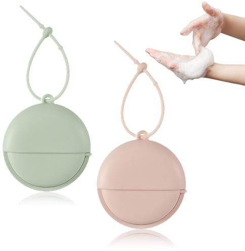 CATOR 2 Stück seifenblätter für unterwegs, Reisegrößen Produkte Boxen Papier Seife Tragbare Seifenblätter Duftpapierseife Outdoor Mini Slice Sheets Seife Klein Und Leicht Zu Tragen Mit Lanyard