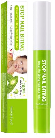 Stop Nägelkauen Nagellack, 7 ml Anti-Nagelkau-Lack, Klarer Bitterlack gegen Nägelkauen und Daumenlutschen, für Kinder und Erwachsene