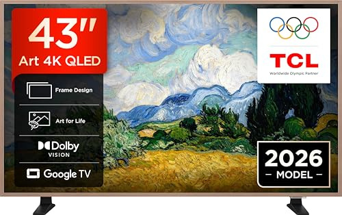 TCL 43 A400 Pro 4K QLED TV - HDR10, HLG, Google TV, 60Hz, Rörelseinterpolering för skarp och färgrik bildkvalitet
