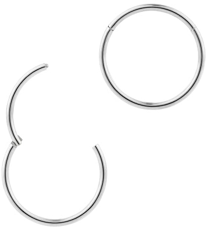365 SLEEPERS G23 Titanium Unisex Septum Tragus Helix Gångjärnssegment Nos Lip Ring Hoop Örhängen Body Piercing Smycken 20G 18G 16G 14G 12G 10G 8G