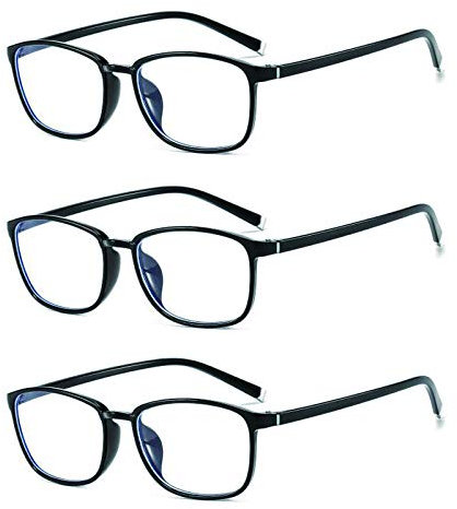 Suertree Blaulichtfilter Lesebrille 3 Pack Computerbrille Damen Sehhilfe PC Gaming UV Blaues Blockiert Brillen Herren 2.0X