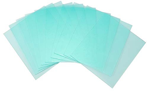 Miskall 10Pcs 138 x 122mm Mascherine Protettive per Casco da Saldatura, Lente per Casco Saldatura Trasparente Lente di Ricambio Forniture Industriali Strumenti di Saldatura