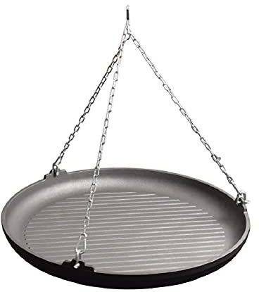 QLS Handels Gusseisen Pfanne Schwenkgrills Dreibein Dreifuss Kochen Camping Outdoor Garten BBQ 63 cm