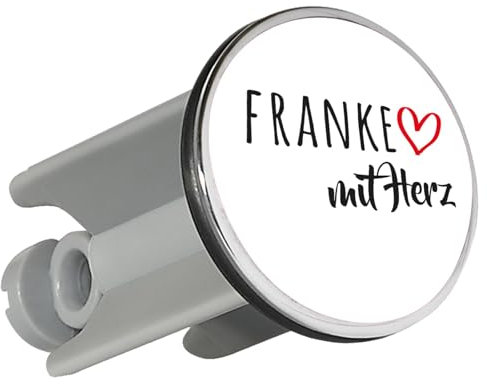 Huuraa Waschbeckenstöpsel Franke mit Herz Geschenk 4cm für Waschbecken Abflussstopfen Franke Geschenkidee
