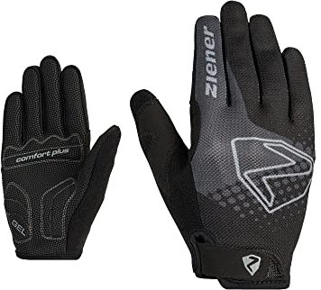 Ziener Kinder Colo Fahrrad/Mountainbike/Radsport-Handschuhe | Langfinger - atmungsaktiv,dämpfend, Black, M