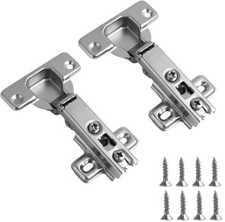 2 Stück 35mm 110° Öffnungswinkel, scharniere, türscharniere, möbelscharniere, Kaltgewalztes Stahlblech Scharniere für Küchenschränke, Kleiderschränke und TV Möbel, Einfache Montage