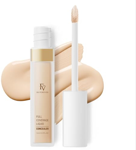 FV Correttore Liquido per Occhiaie, Rossori, Linee Sottili e Acne, Leggera, Finitura Opaca Naturale, Correttore Coprente Idratante a Lunga Tenuta, Impermeabile, 01 Fair