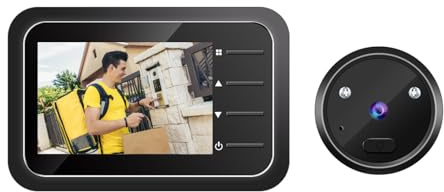 VIFERR 2,4 tums video-dörrklockor LCD-display, intelligent kattögonkamera med dörrklocka för din ytterdörr
