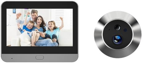 EpheyFIF Cámara de mirilla digital WiFi de 1080P, pantalla LCD a color de 4,3 pulgadas con detección de movimiento y ángulo amplio de 120° para apartamento