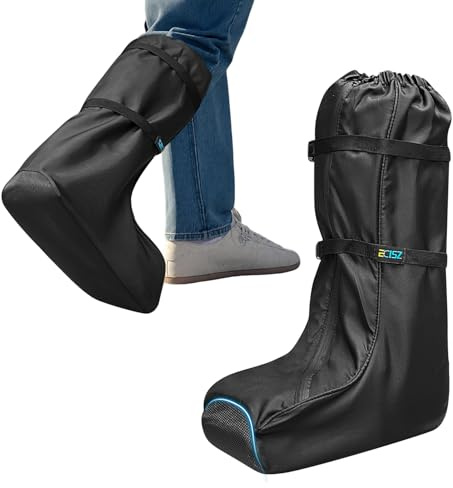 Mybow Walking Boot Cover for Tall Medical Cast Fracture Boot Foot Cast Cover Orthopedic Brace, Walker Boot Cover for Outdoor Rain Winter Snow, Medical Boot Protector with Anti-Slip Rubber Sole