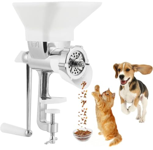 Adtzpc Manuell husdjursmat pelletsmaskin, husdjur hund katt matare med 1,5/2/2,5/3/3,5/4/5/6/7/8/9/10 mm former valfria, liten granulator pelleter för små fisk, fjäderfä och kaninmat