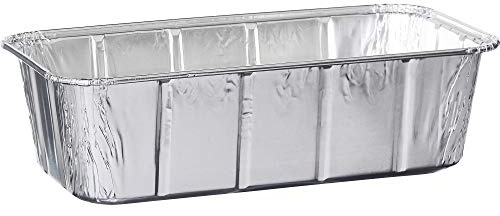 PLASTICPRO [2 Lb 10 Pack Disposable Loaf Pans Aluminum Tin Foil Meal Prep Bakeware - Cookware Perfect for Baking Cakes, Bread, Meatloaf, Lasagna 2 Pound 8.5'' X 4.5'' X 2.25''