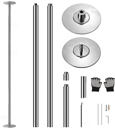 Serenlife Barre Pole Dance Professionnelle - Portable & Amovible, Barre de danse - Haute Qualité, Réglable, Parfaite pour l'Entraînement de Danse et d'Exercice