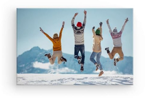 PICANOVA - Custom Canvas Print With Your Photo 120 x 80 cm - Personalized Wall Art With Picture & Text - Stretched on Wooden Frame