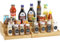 YOUEON 3 Tier Bamboo Expandable Spice Rack, Adjust 22 to 40 cm, Tiered Spice Shelf Organizer, Countertop Spice Seasoning Rack Organizer für Schrank, Küchentheke, Schrank, Speisekammer