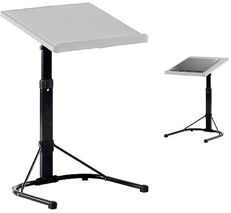 KHAPALWAK Folding Laptop Table With Adjustable Height, Computer Desk, Tablet Stand Tray Bedside Sofa Table, Foldable Laptop Table for Sofa - Grey/black