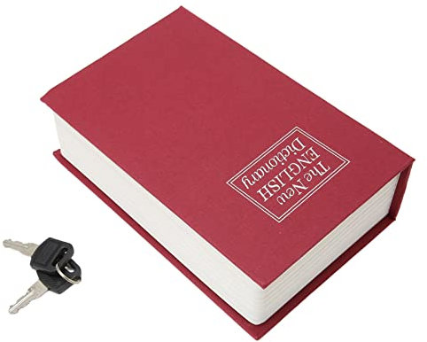 Glomora Coffre-Fort à Combinaison,Forme De Livre Caché Avec Serrure à Combinaison/Clé Convient Pour Le Stockage D'Effets Personnels.