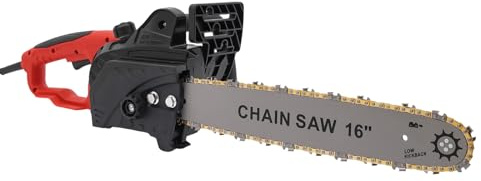 Qussse Elektrische Kettensäge 16 Zoll, 2000W Elektrosäge Motorsäge 800r/min für Schneiden aller Arten von Holz