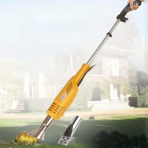Quemador de malezas eléctrico de 2000 W - Barra térmica para desmalezar y encendedor de barbacoa con 2 boquillas, calor de 650 °C y cable de 1,8 m para jardín, patio y entrada de vehículos