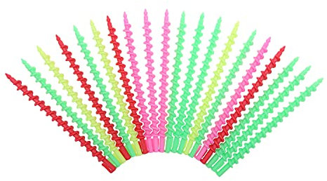 20 bacchette a spirale in plastica per permanenti per saloni e uso domestico, bigodini per capelli multicolore per stili ricci, strumenti sicuri e per parrucchieri
