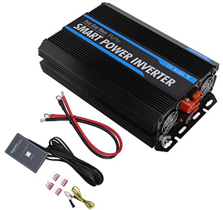 Spacnana Convertidor de Inversor Fotovoltaico Inteligente de 6000W con Protección de Circuitos, para Vacaciones y el de Generación de Energía del Dispositivo, Diseño Portátil