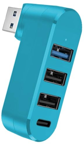 USB 3.0- – 4-portars roterbar splitter, dataexpansionsadapter | multiportstation, kompakt laptoptillbehör | enheter effektivt till din bärbara dator, bil, stationär dator,