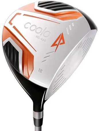 COOLO Conductor de golf para principiantes y golfistas promedio, diseñado para perdón y facilidad de uso, hombres y mujeres pequeñas, 10.5/12 grados, diestros y zurdos, 460 cc (12°, damas, derechas)