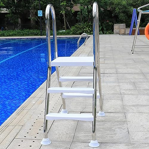 BOTOWI Scaletta per Piscina da 85cm Fuori Terra, Scala a 2 gradini con gradini in plastica Antiscivolo per impieghi gravosi, Scala per Piscina in Acciaio Inossidabile 304 per Piscine, 500 libbre