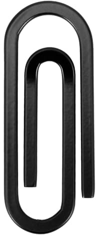 SHINEOFI Clip de Papel Metálico de Acero Inoxidable Negro, Sujetapapeles Original y Único para Oficina, Adecuado para Tarjetas y Documentos