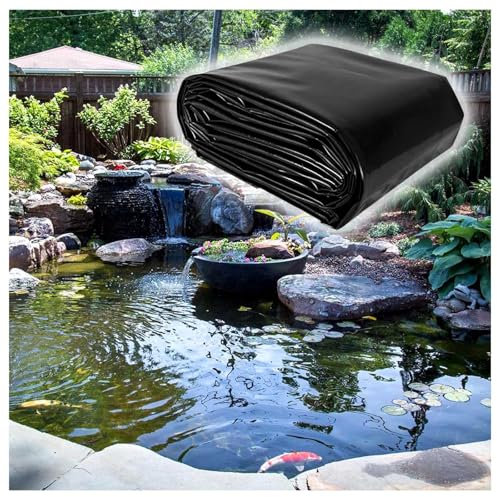 HDPE Bâche pour Bassin De Jardin 1.5x4.0m 3.5x8.0m 5.5x10.0m 7.5x8.0m 9x10.0m 12x15.0m Doublure Étanche Revêtement De Bassin pour Extérieur Bassin De Poissons(3x4.0m)
