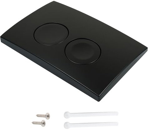 Betätigungsplatte Drückerplatte WC spülkasten Ersatzteile Kompatibel Mit GEBERIT DELTA 21, Betätigungsplatte für 2-Mengen Spülung (Schwarz)